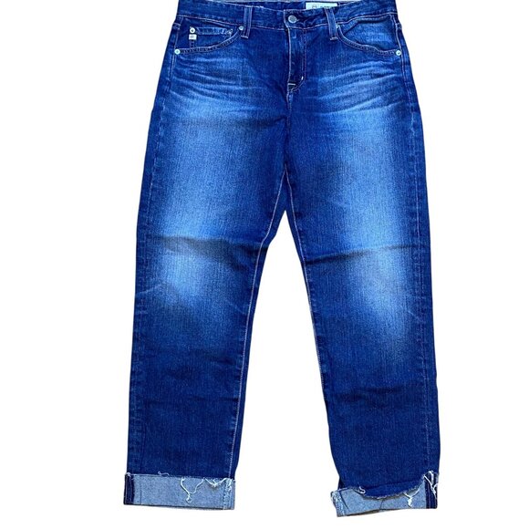 Ag Adriano Goldschmied Womens The Ex-Boyfriend Relaxed Slim Jeans 28R Dark Wash - Picture 1 of 7